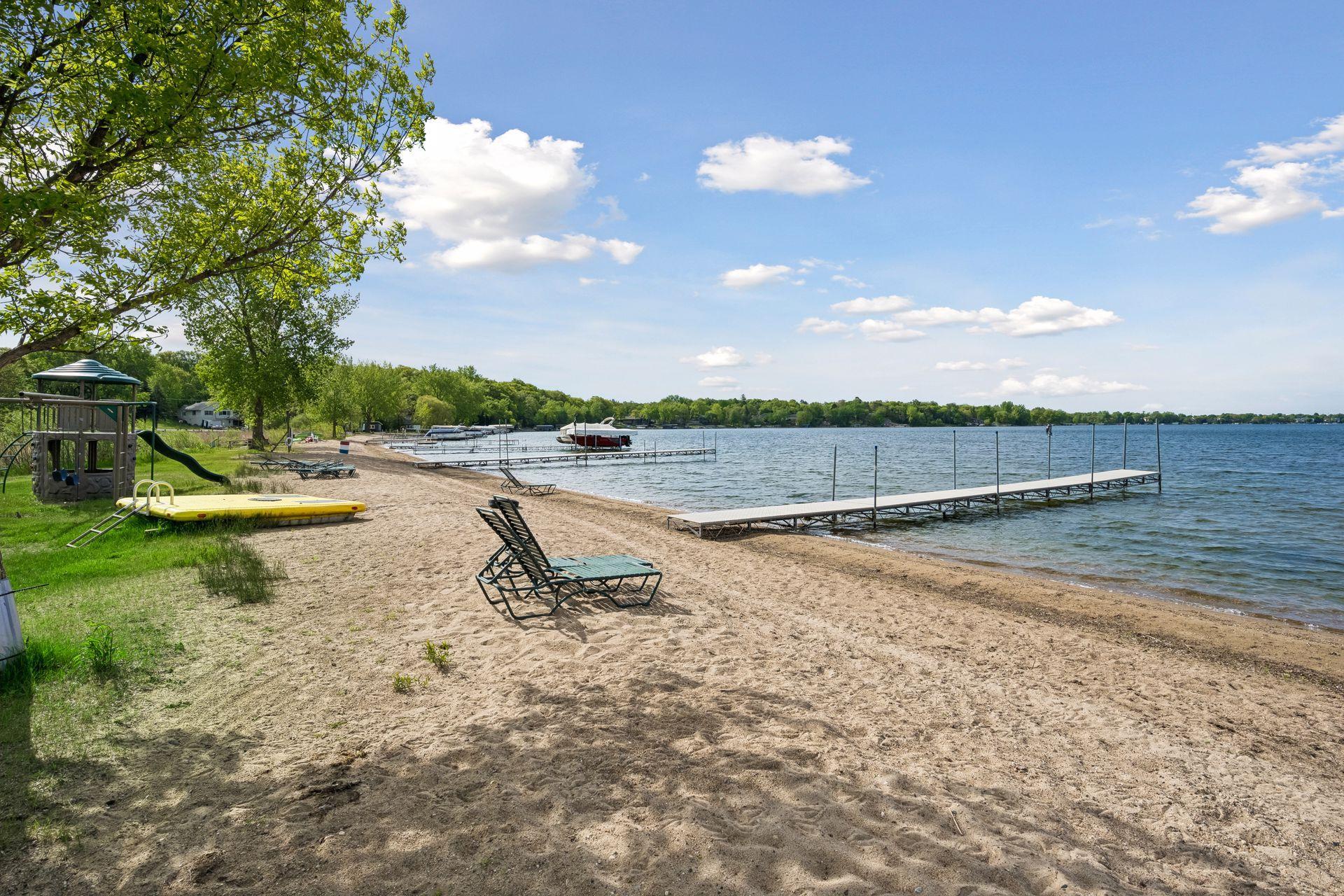 Private beach area for neighborhood