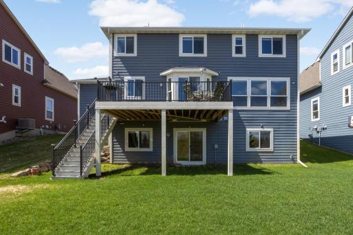 Elevated deck offers the perfect space for outdoor dining, relaxing, and entertaining