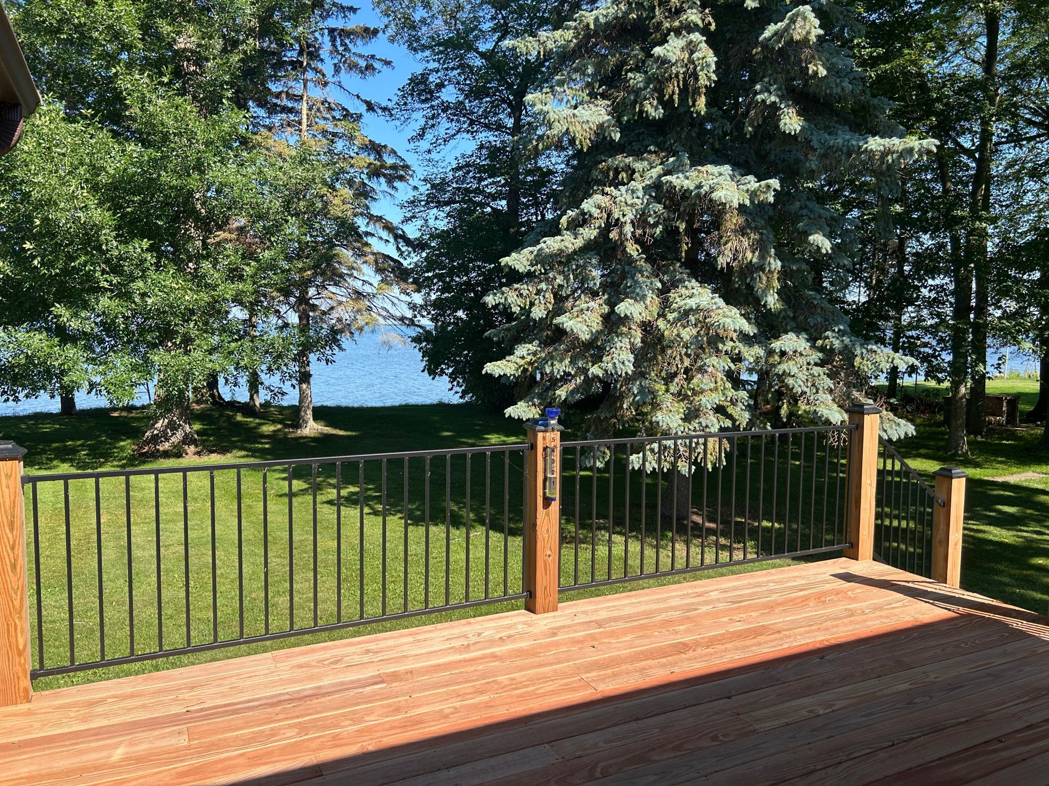 A look at the back deck. New treated wood!