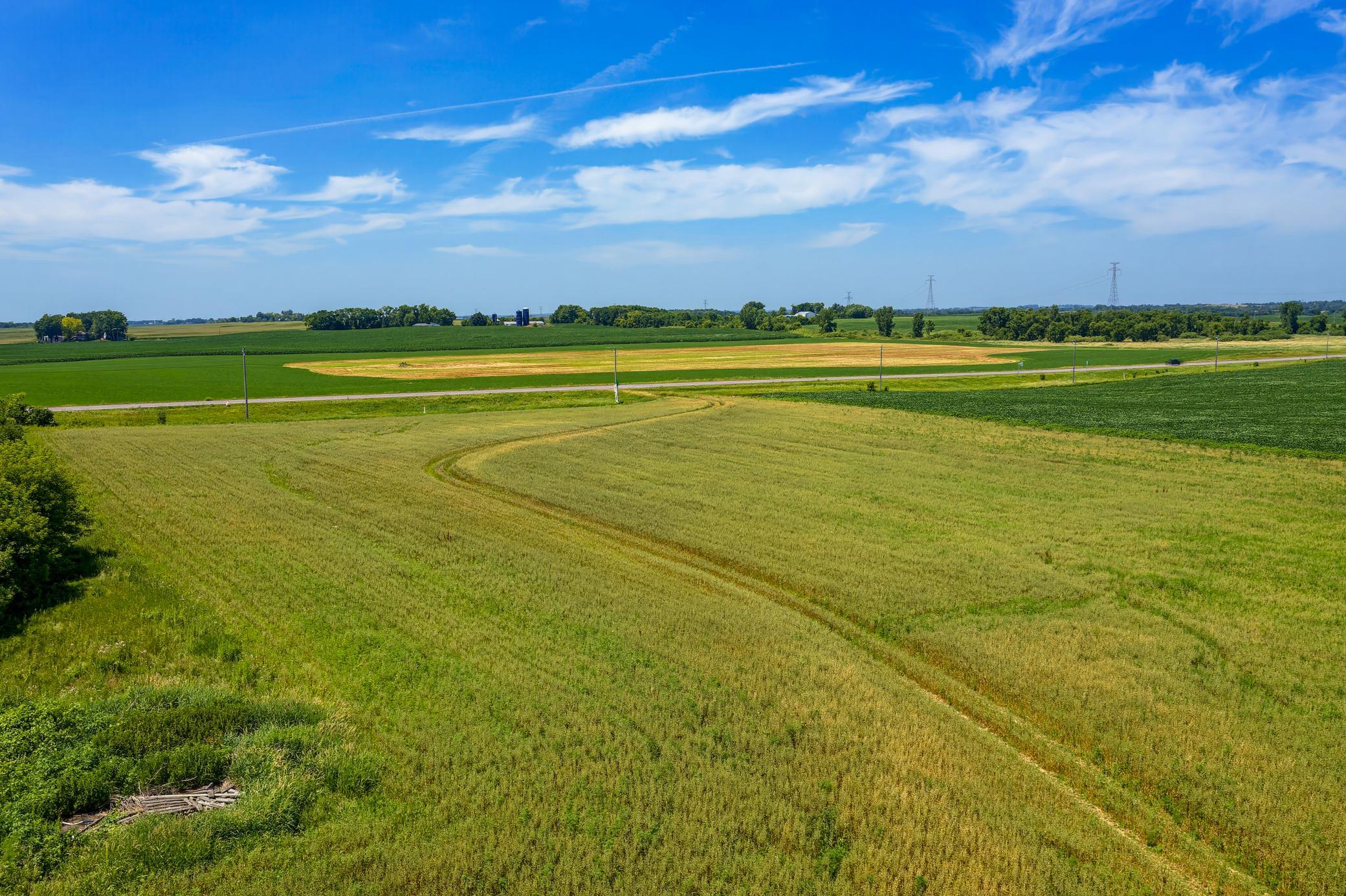 The land is characterized by gentle rolling hills.