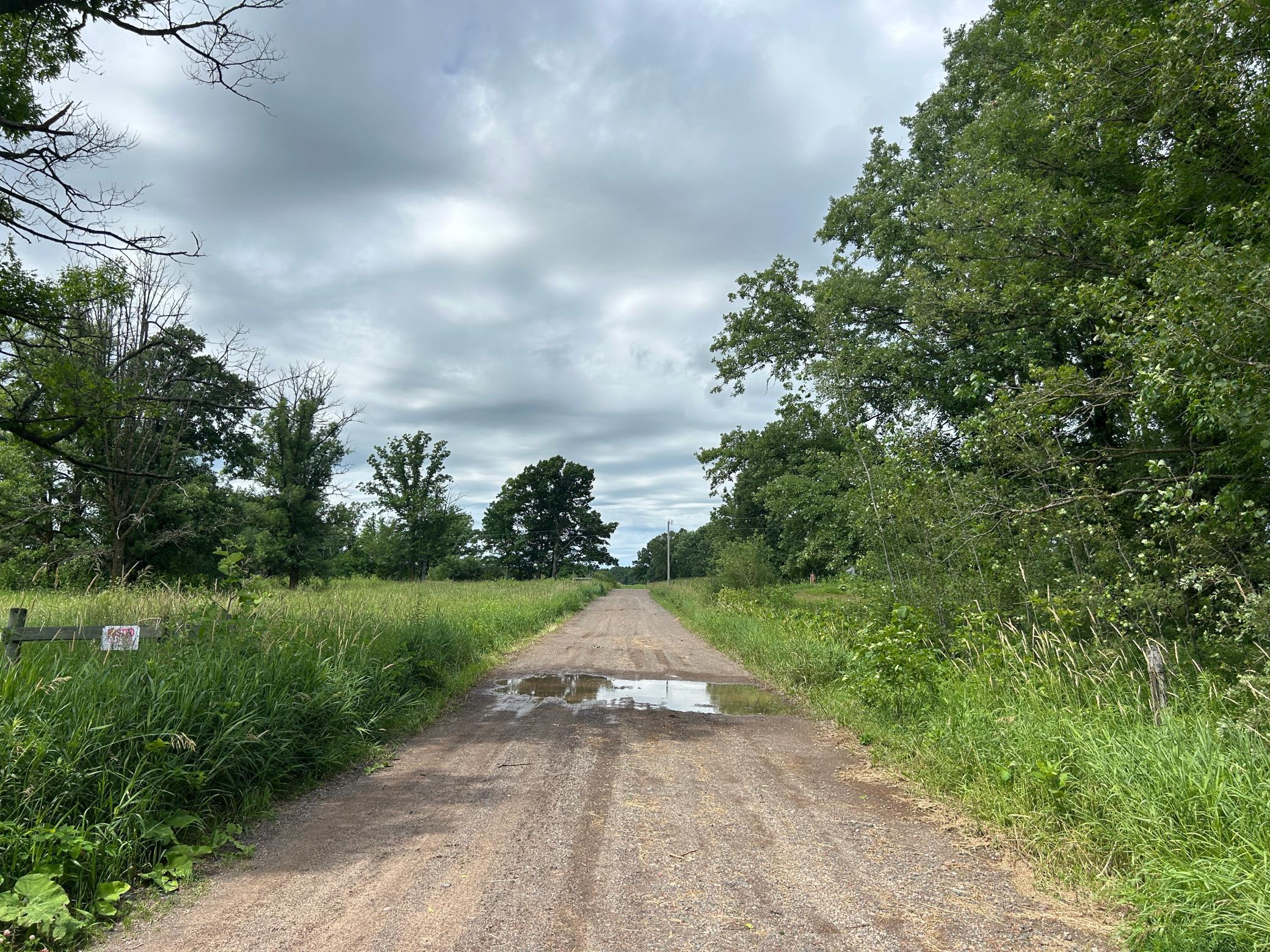 View from Hwy 65 at driveway