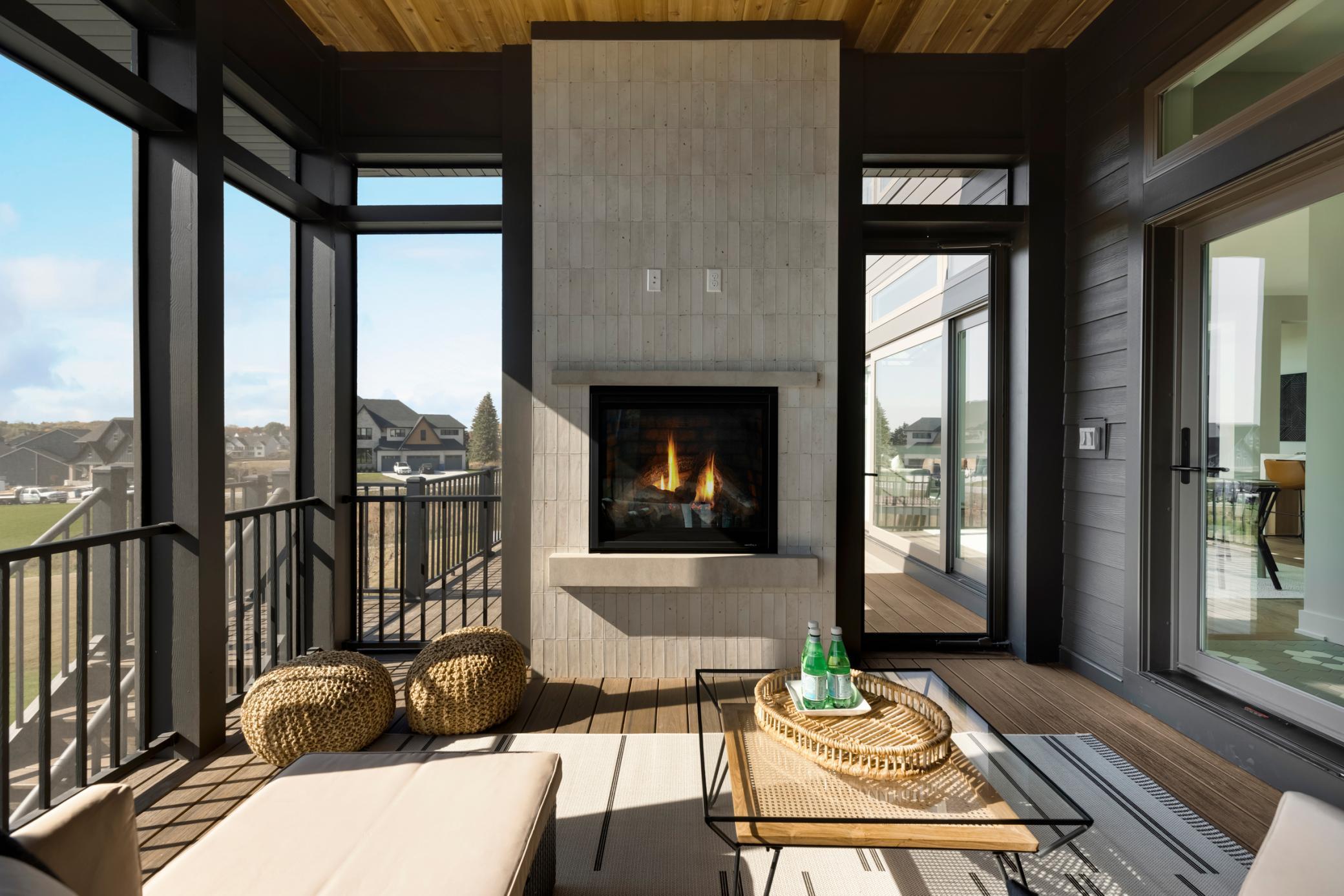 Screen Porch with Fireplace
