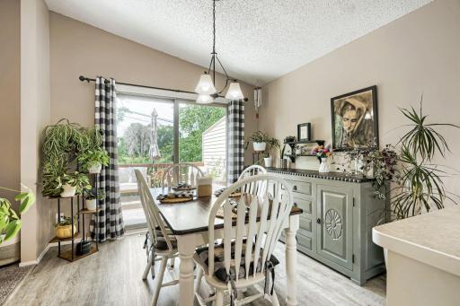 Photo for 1032 1st Street, Farmington, MN 55024 - listing #7105985 Dining room with patio door to the private deck