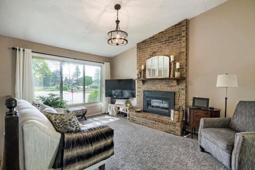 Living room with gas fireplace