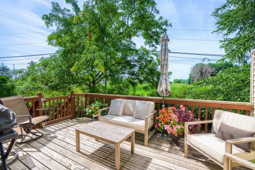 Large deck with nice privacy