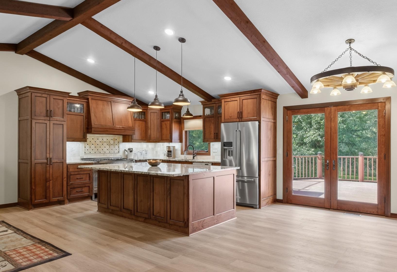 Oversized counter perfect for gatherings and baking every holiday delight!