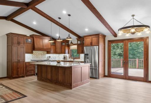 Oversized counter perfect for gatherings and baking every holiday delight!
