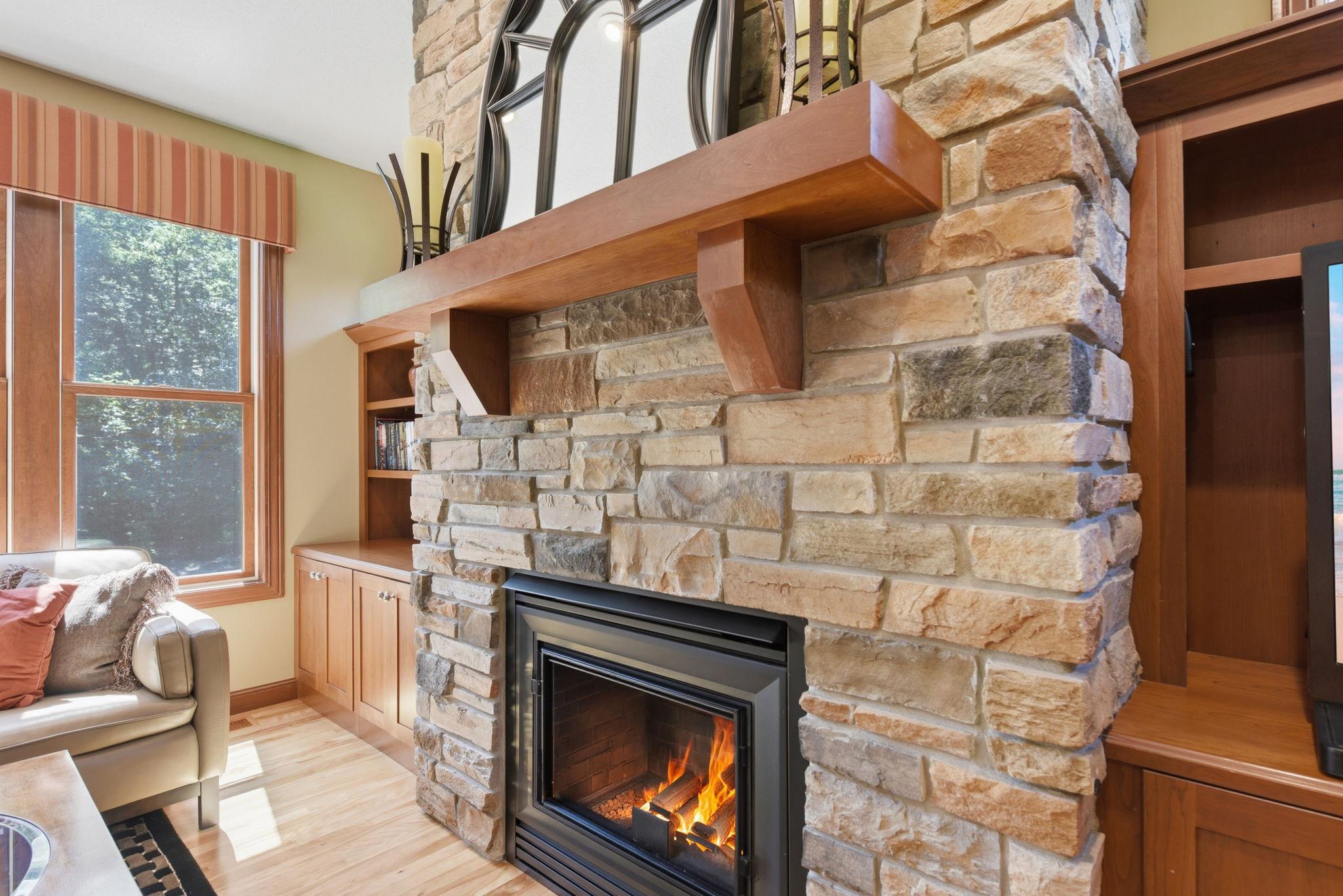 Beautiful Stone Fireplace