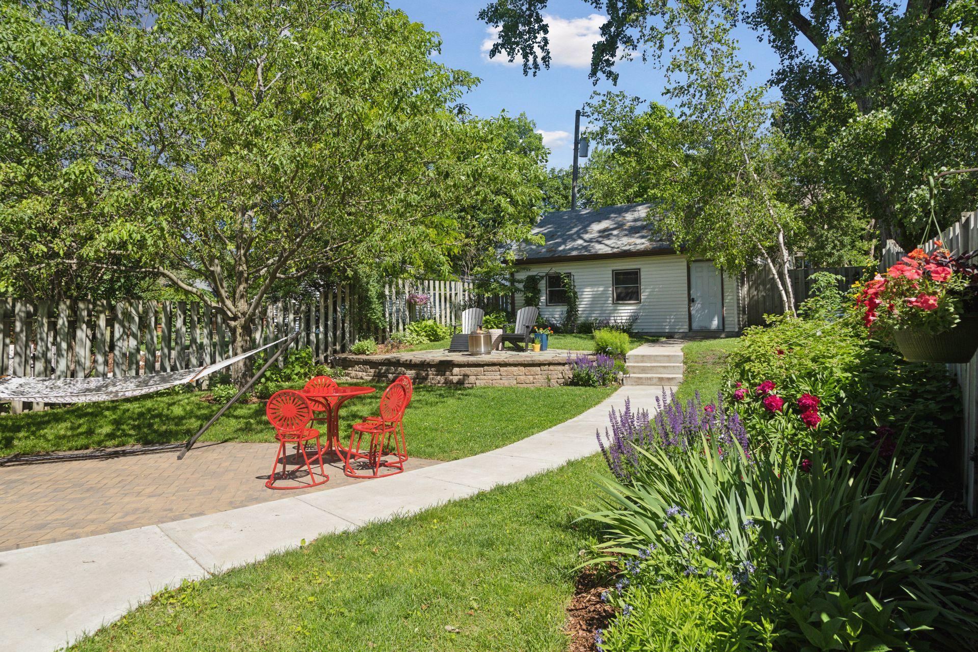 The paver patio just off the back door, and the walk, are just a few years old