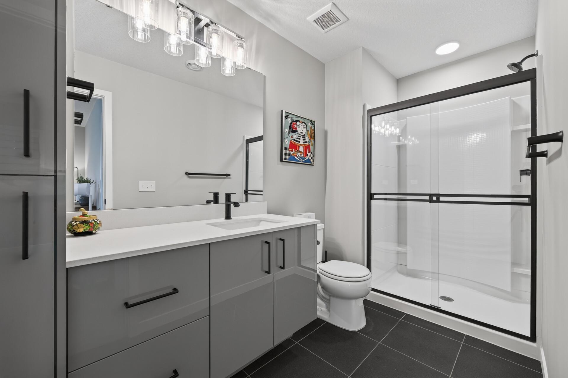 Lower-level 3/4 bathroom