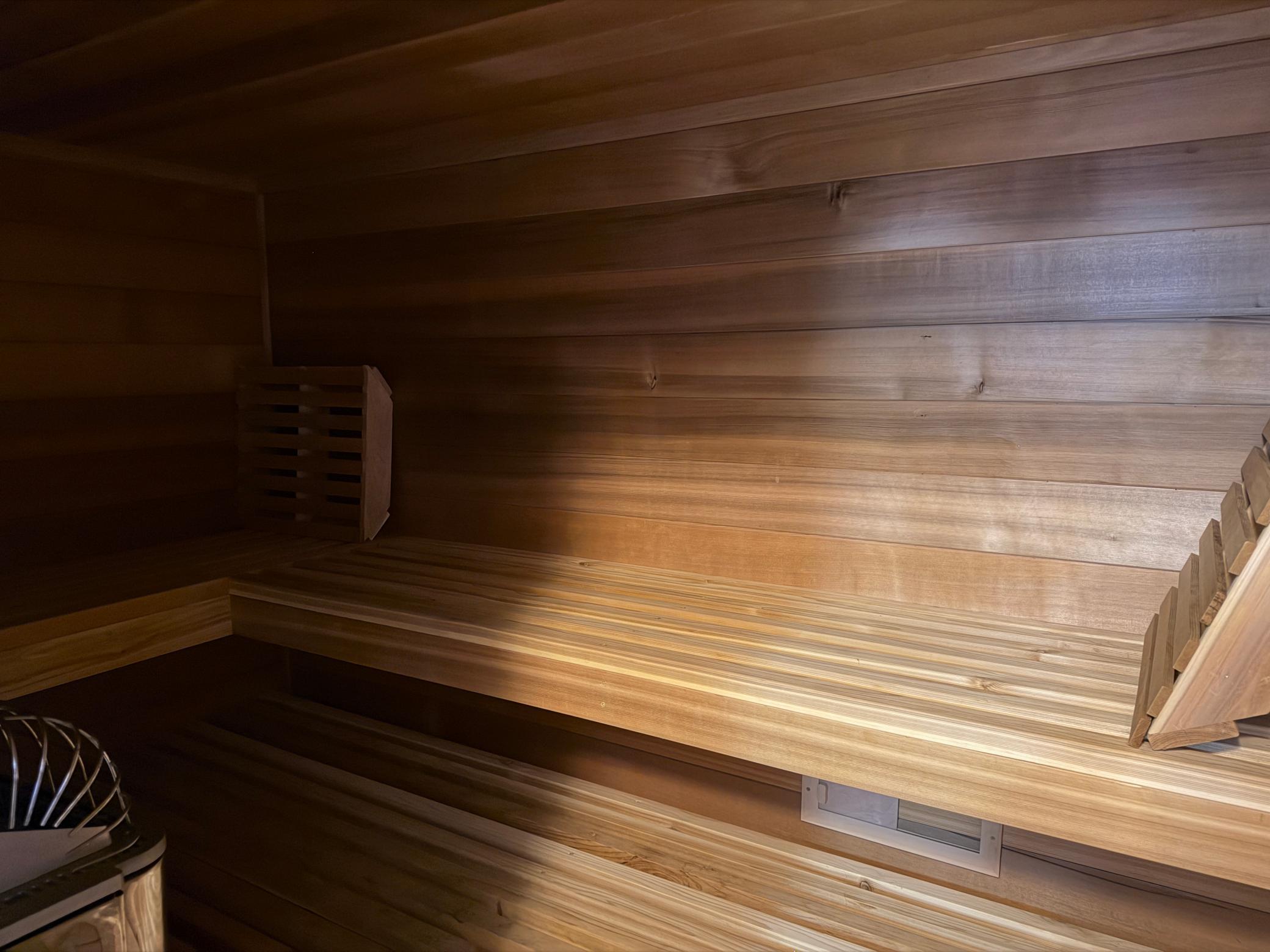 Unwind after a day on Lake Sylvia in your own private cedar sauna. Whether warming up on a cool evening or simply relaxing, it's the perfect place to recharge year-round.