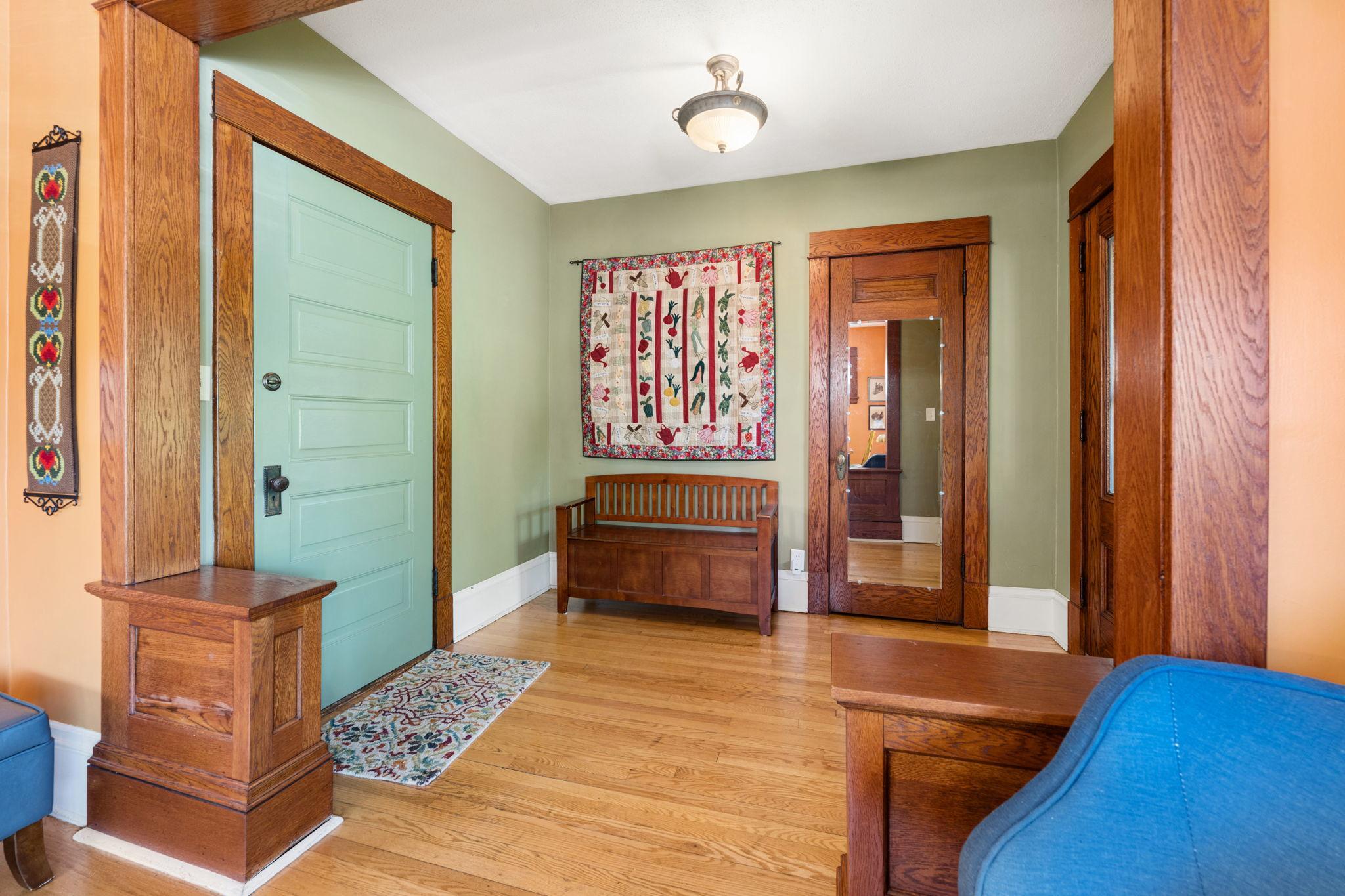 Second floor foyer with a huge entry closet