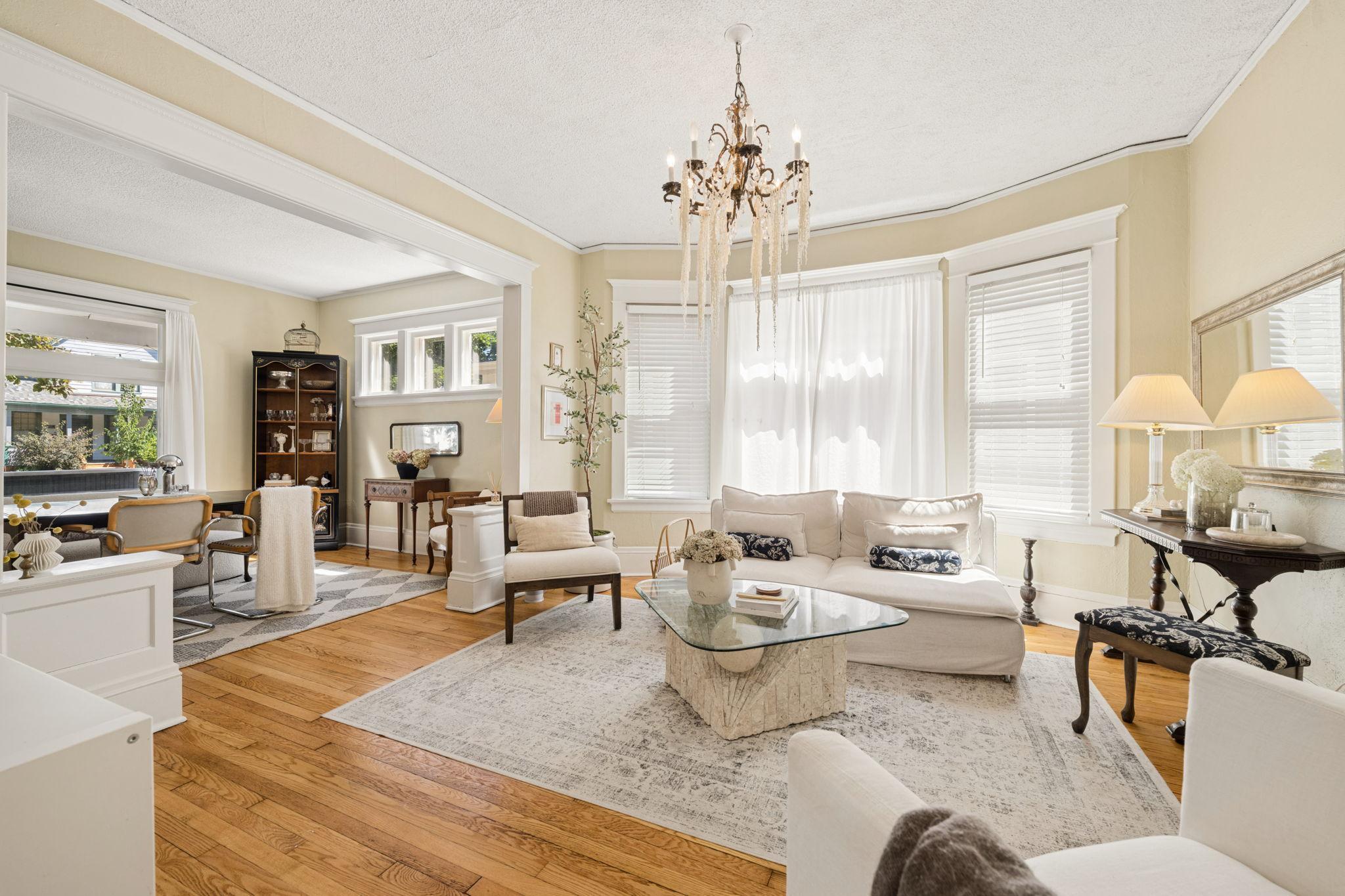 Versatile first floor dining/living rooms