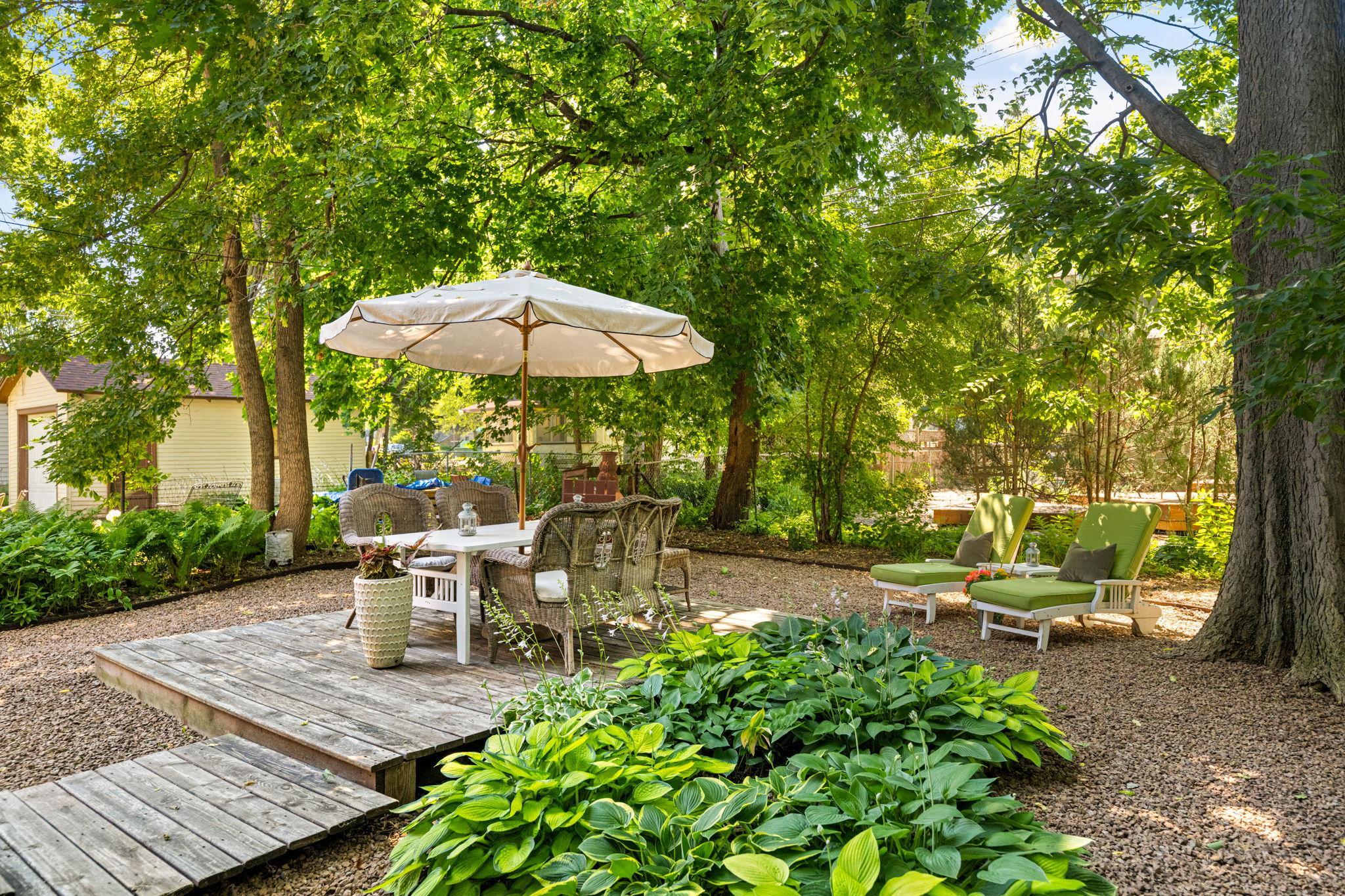 The magical back yard is amazing for entertaining!