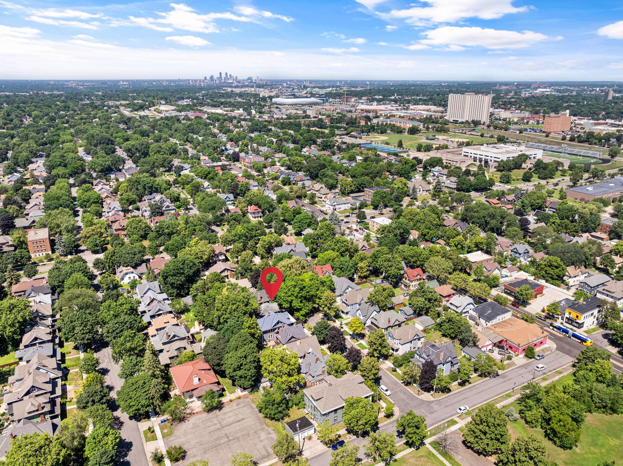 View looking NW towards downtown Minneapolis