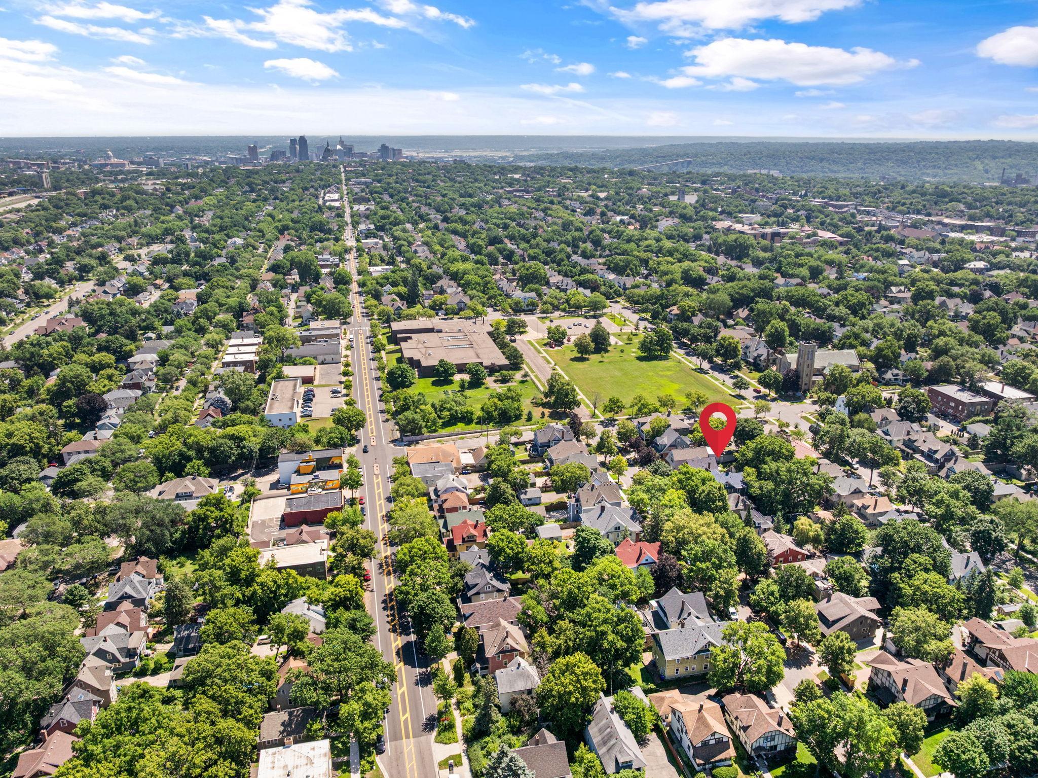 View looking east towards downtown Saint Paul.