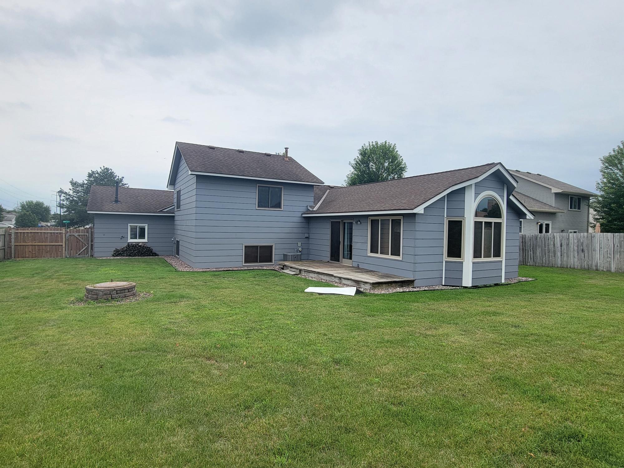 Back of the house showing the size of the addition