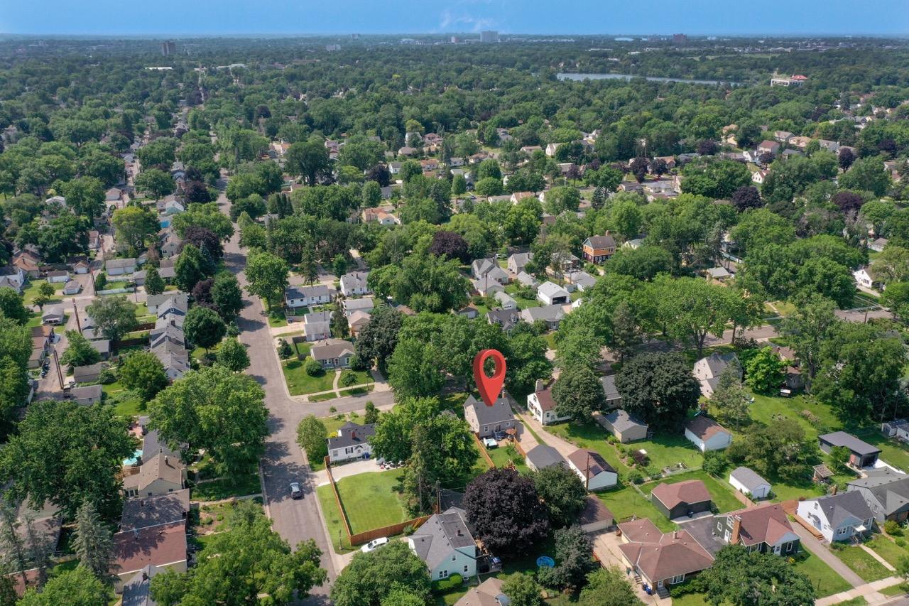 Property with respect to Como Lake and Como Lake Pavilion in upper right of shot.