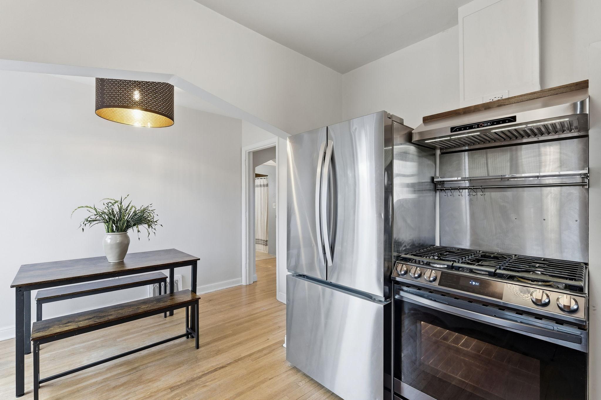 View of Kitchen and Dining Room