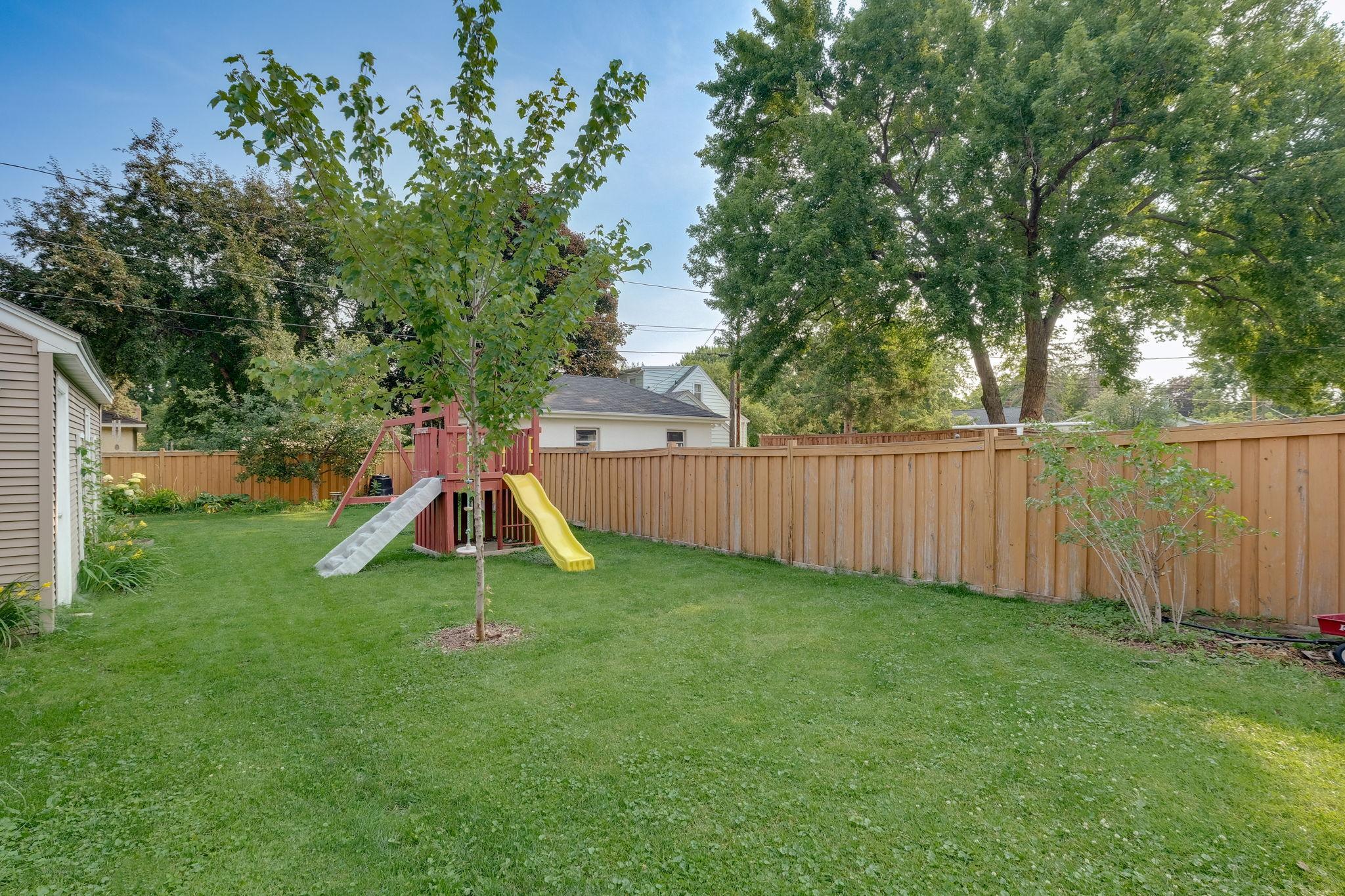 view of backyard from patio facing the northeast.