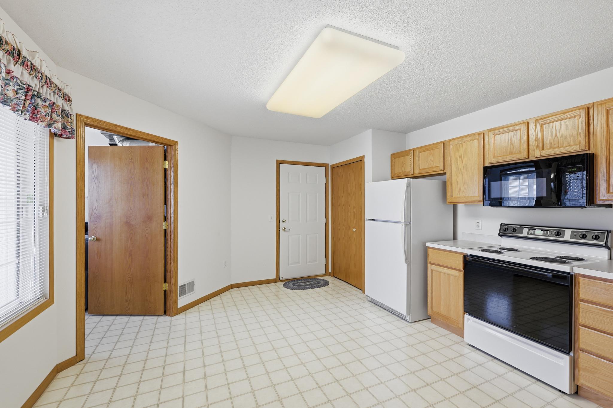 The laundry and mechanical room are just off the kitchen.