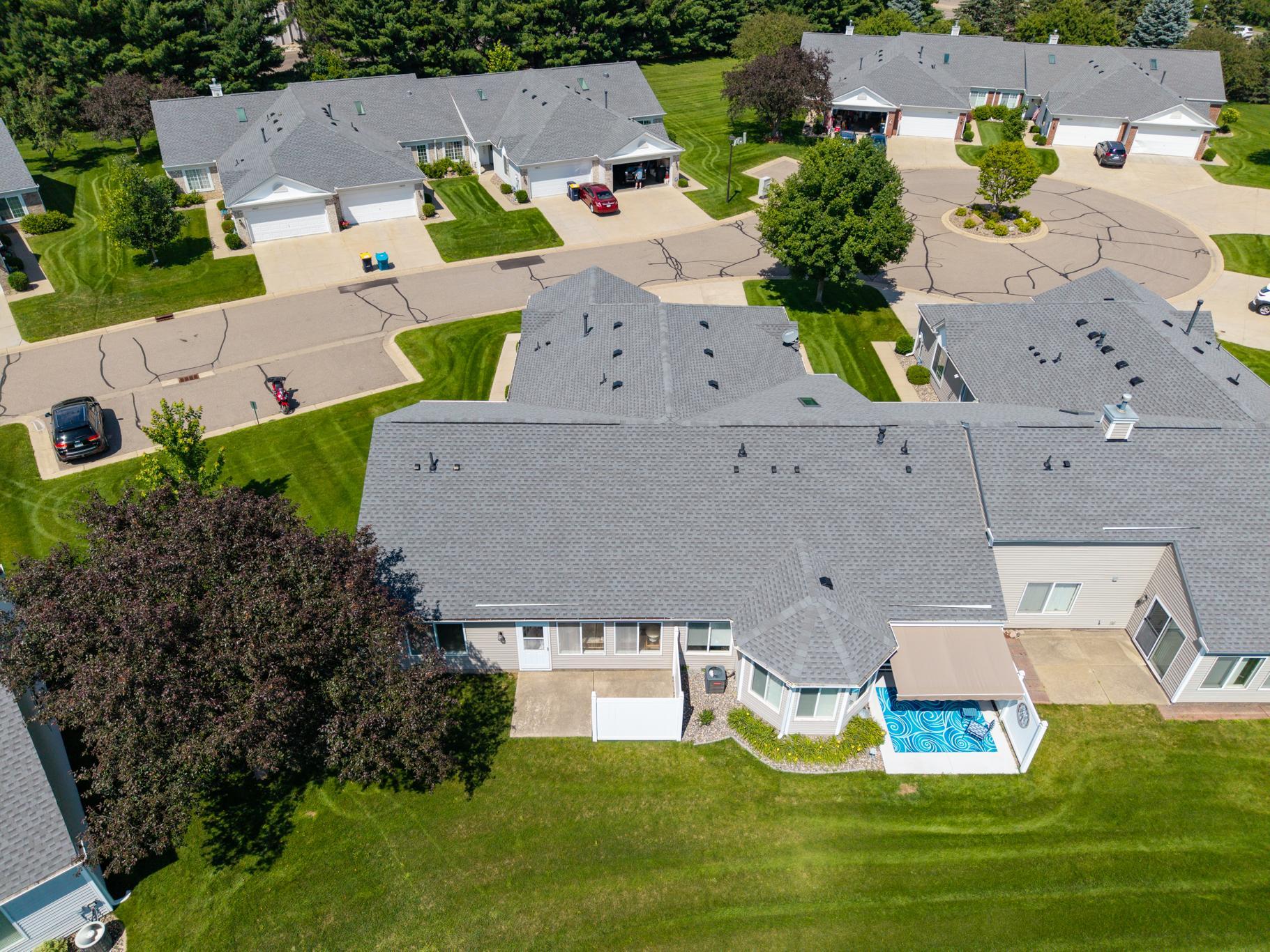 Abundant green space provides the perfect setting for your pup or visiting family members to relax and enjoy the outdoors.
