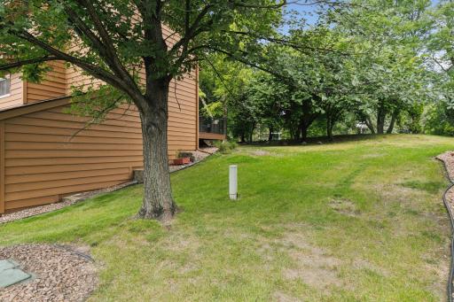 Private Space with End Unit allows Gardening for those that still want to plant.