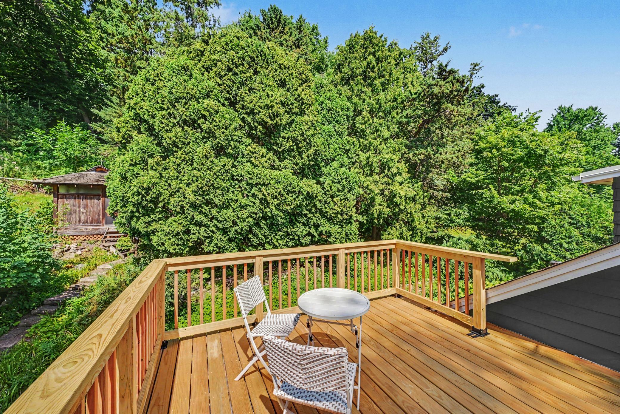 Upper level deck off primary bedroom