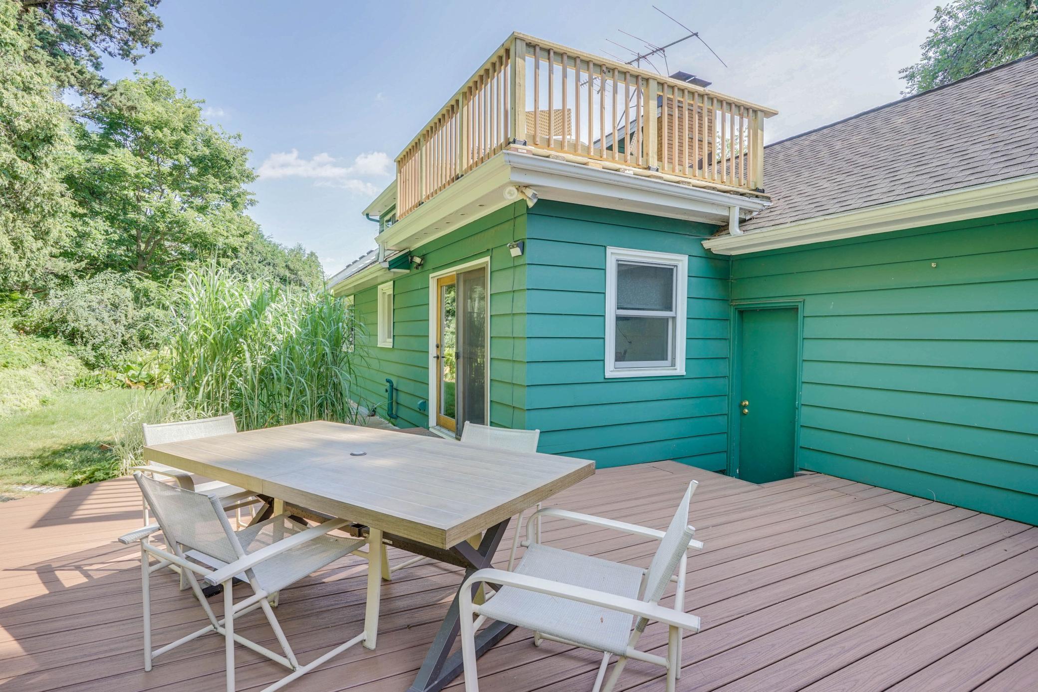 Back deck off of main floor