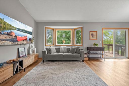 Beautiful bay window in the living room...lots of natural light in this home!