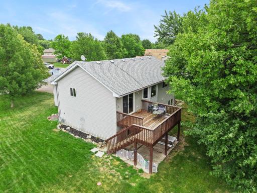 Generous deck overlooking your beautifully wooded lot!