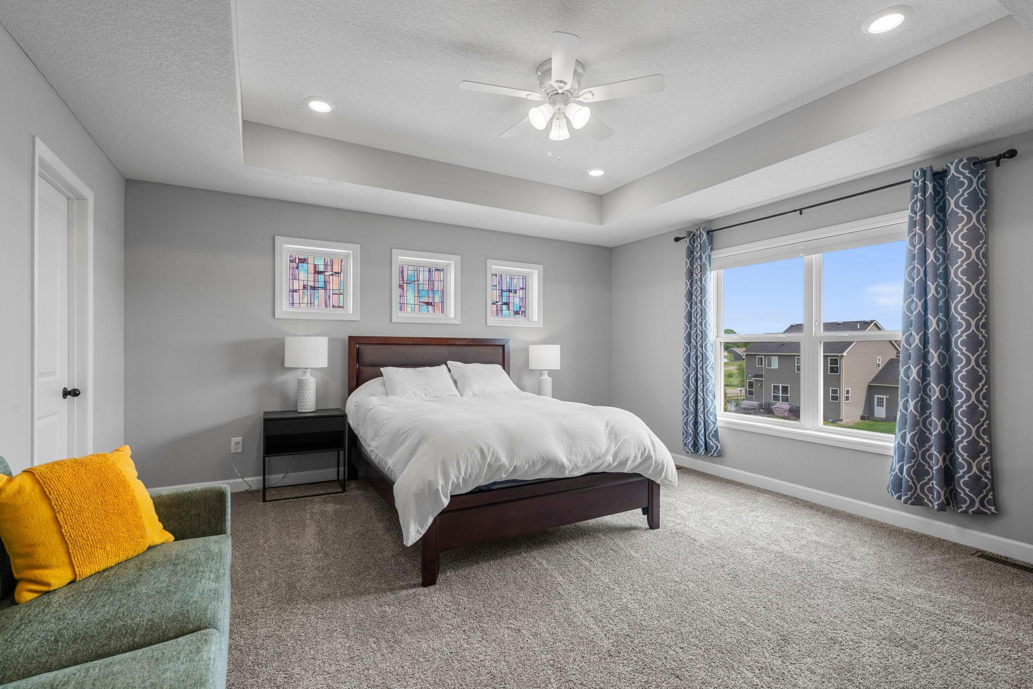 Spacious primary suite