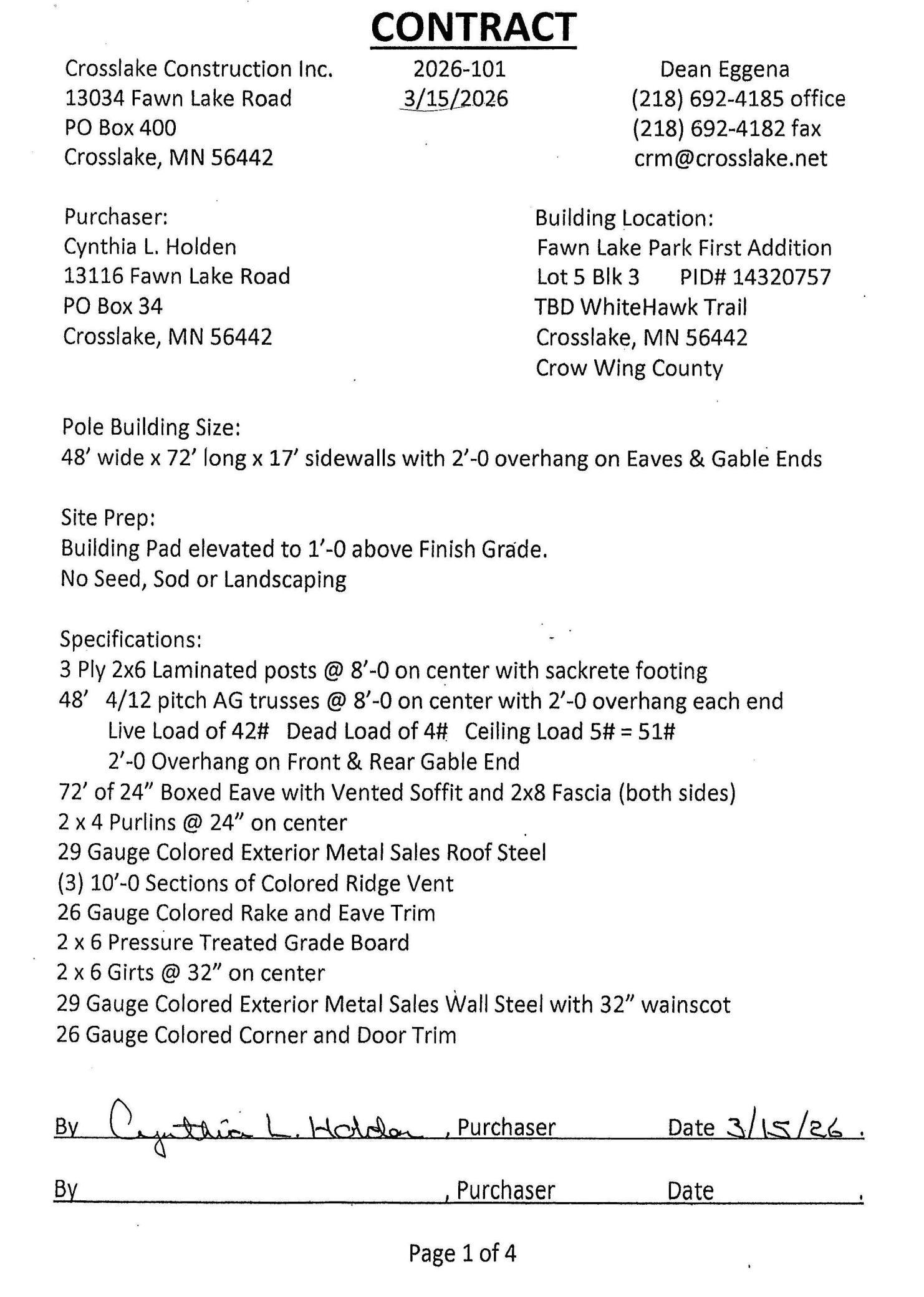 Specs Page 5