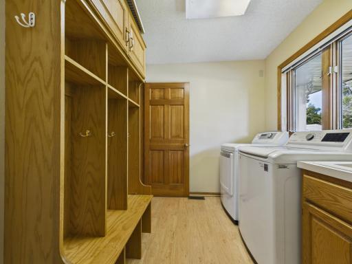 mudroom and laundry off of the 3rd car garage