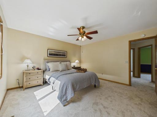 primary bedroom with ensuite on the upper level