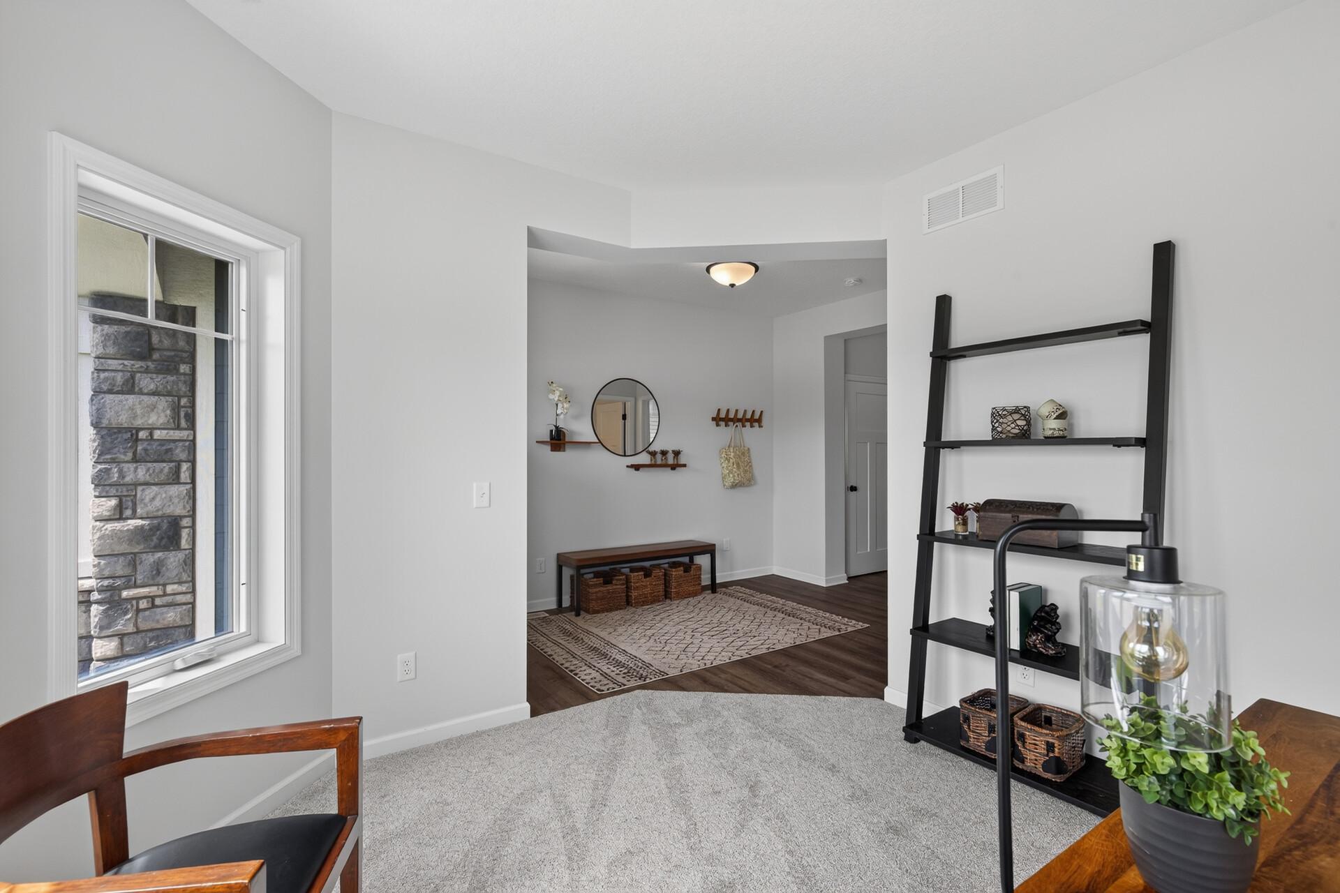 View from office to foyer