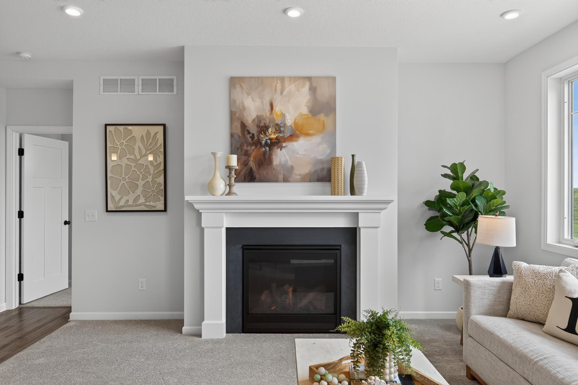 Fireplace on main level