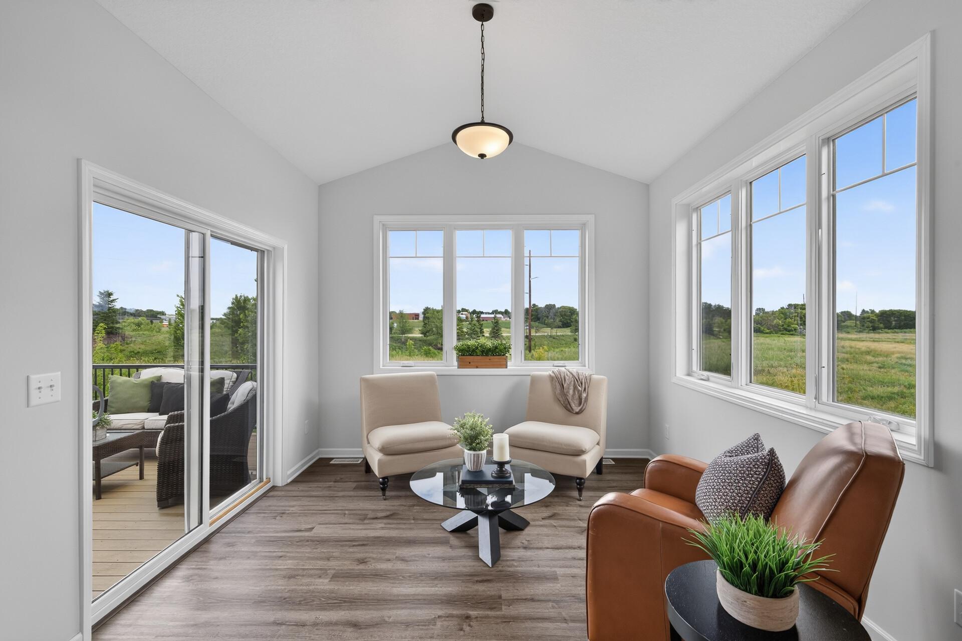 Enjoy your morning coffee in beautiful sunroom
