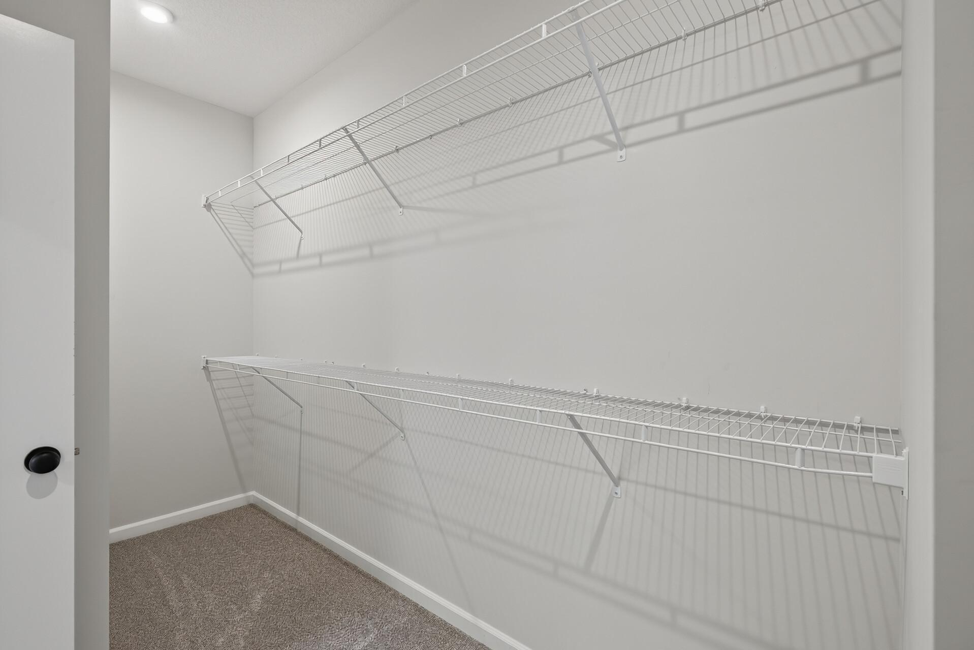 Lots of space in the primary walk in closet
