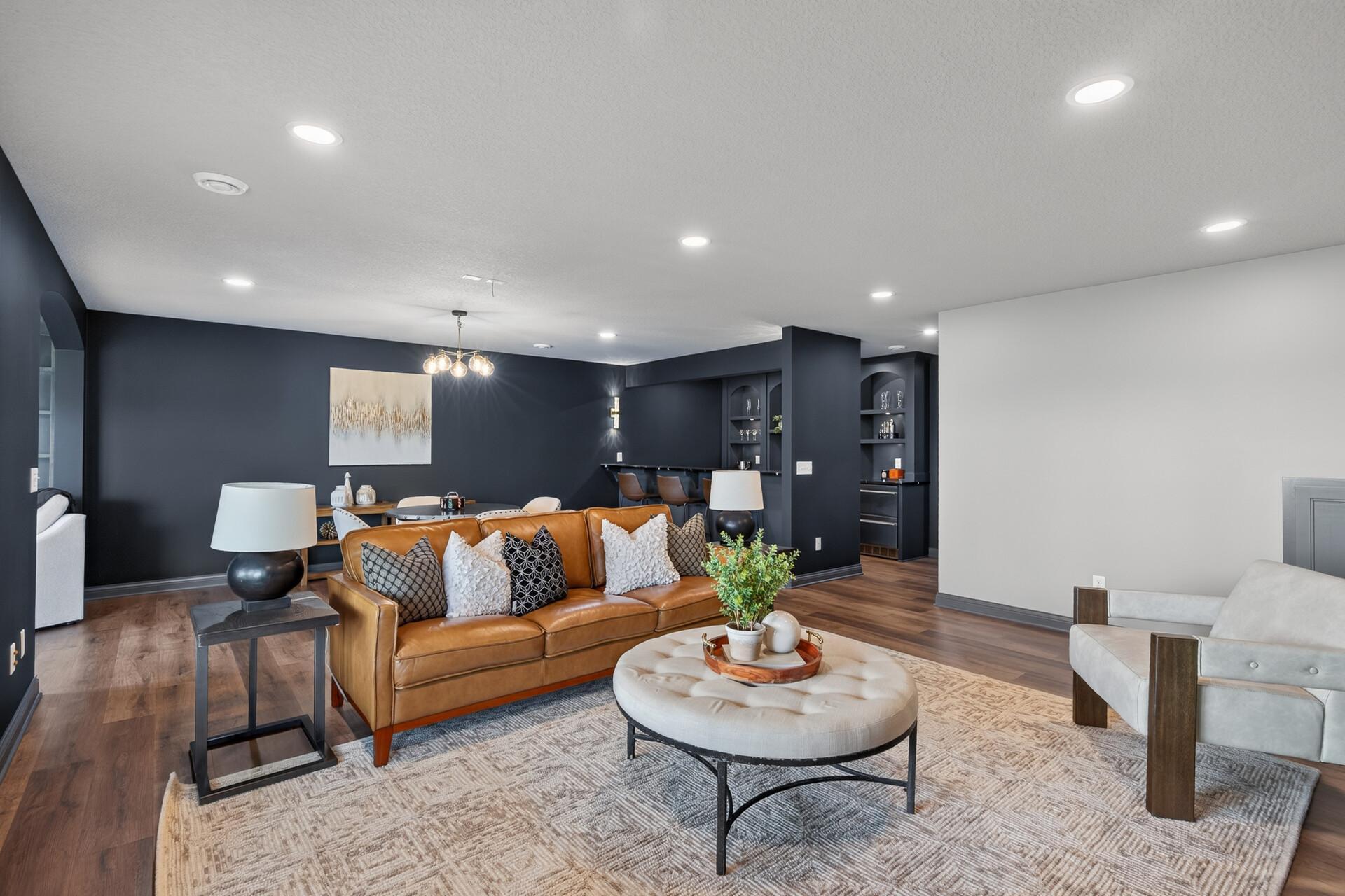 Lower level living area