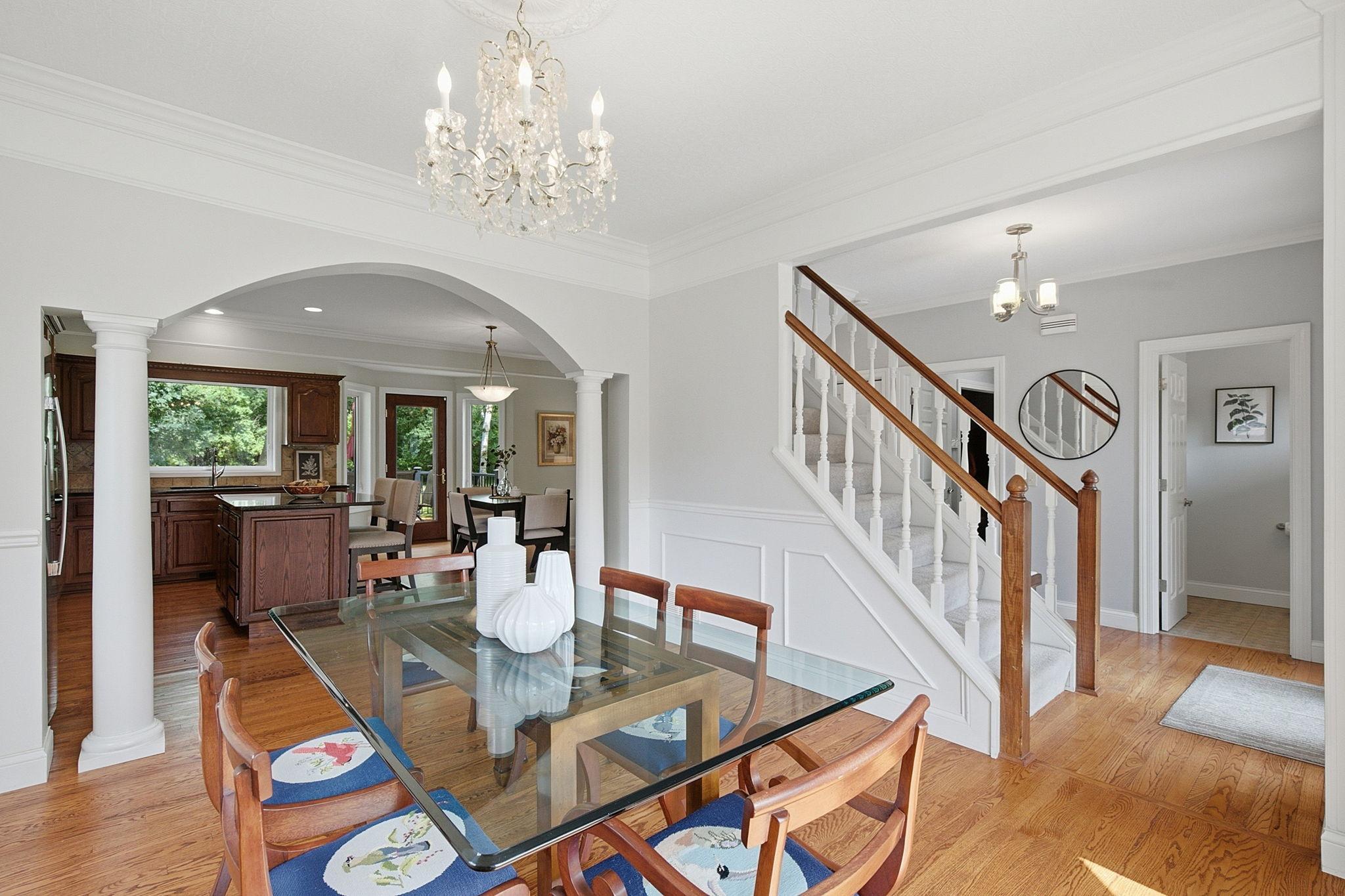 Formal dining room offers the perfect space for holidays and entertaining.