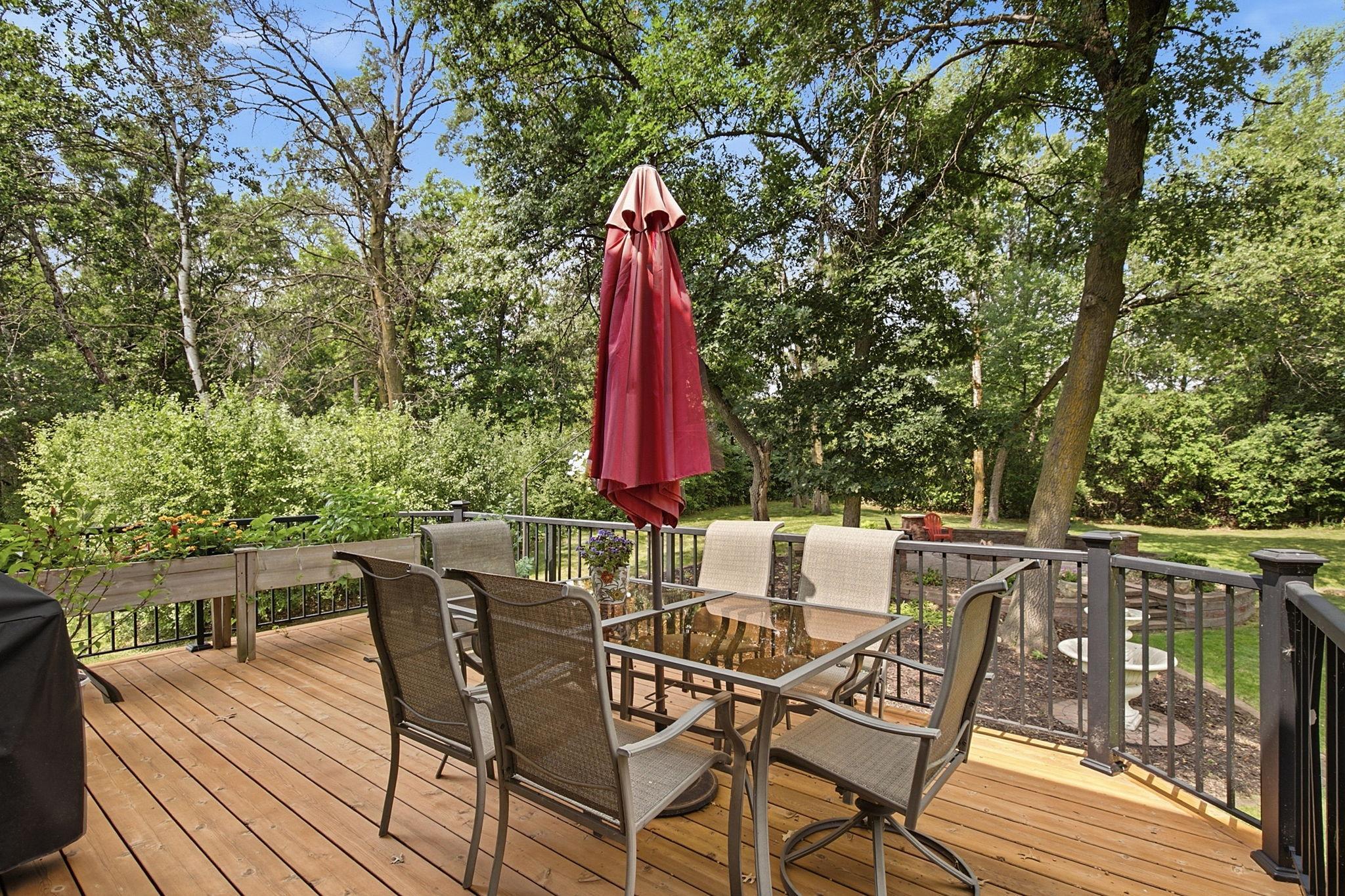 Expansive deck just off the kitchen—perfect for grilling and entertaining.
