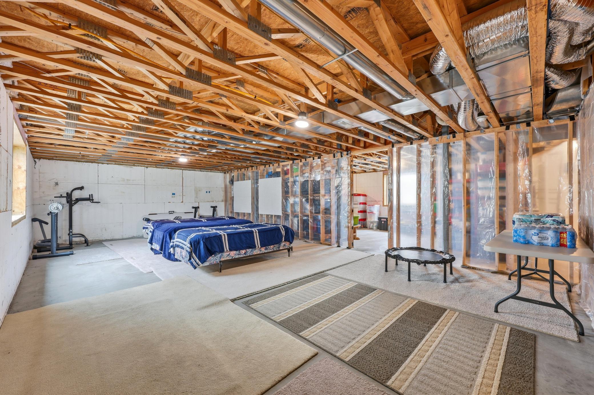 Unfinished ICF Basement