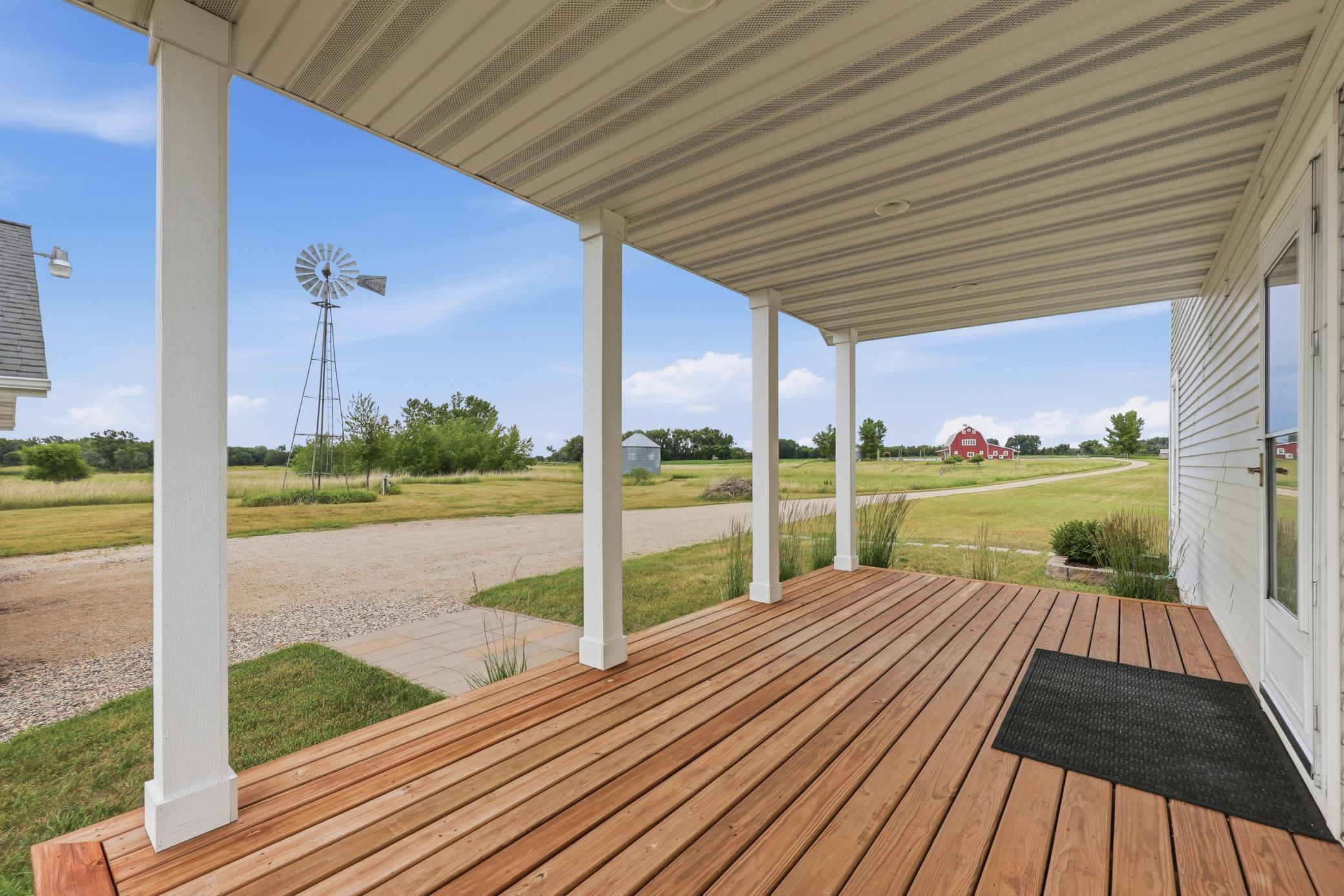 Relaxing side porch