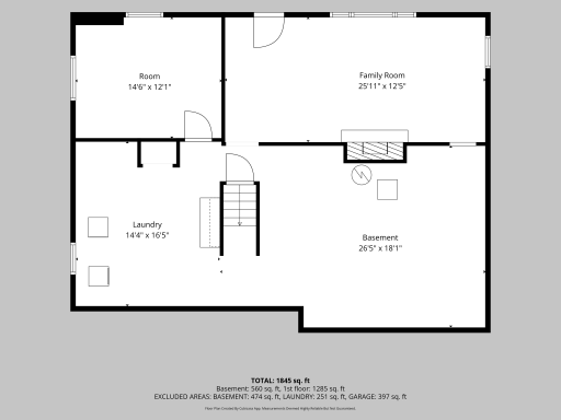 Lower level floor plan