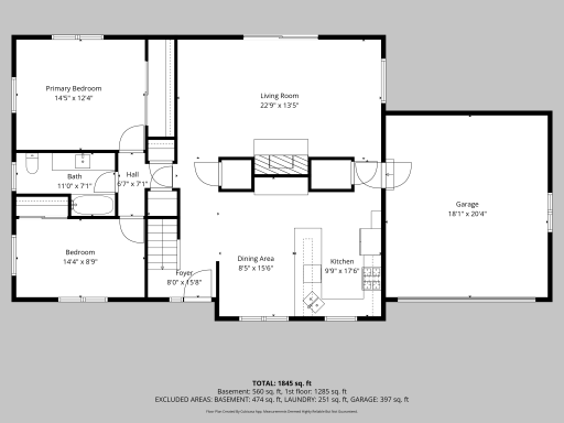 Main level floor plan