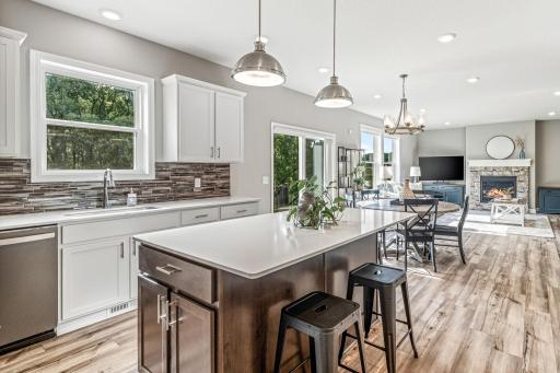 Additional storage in the island and also a large walk-in pantry.
