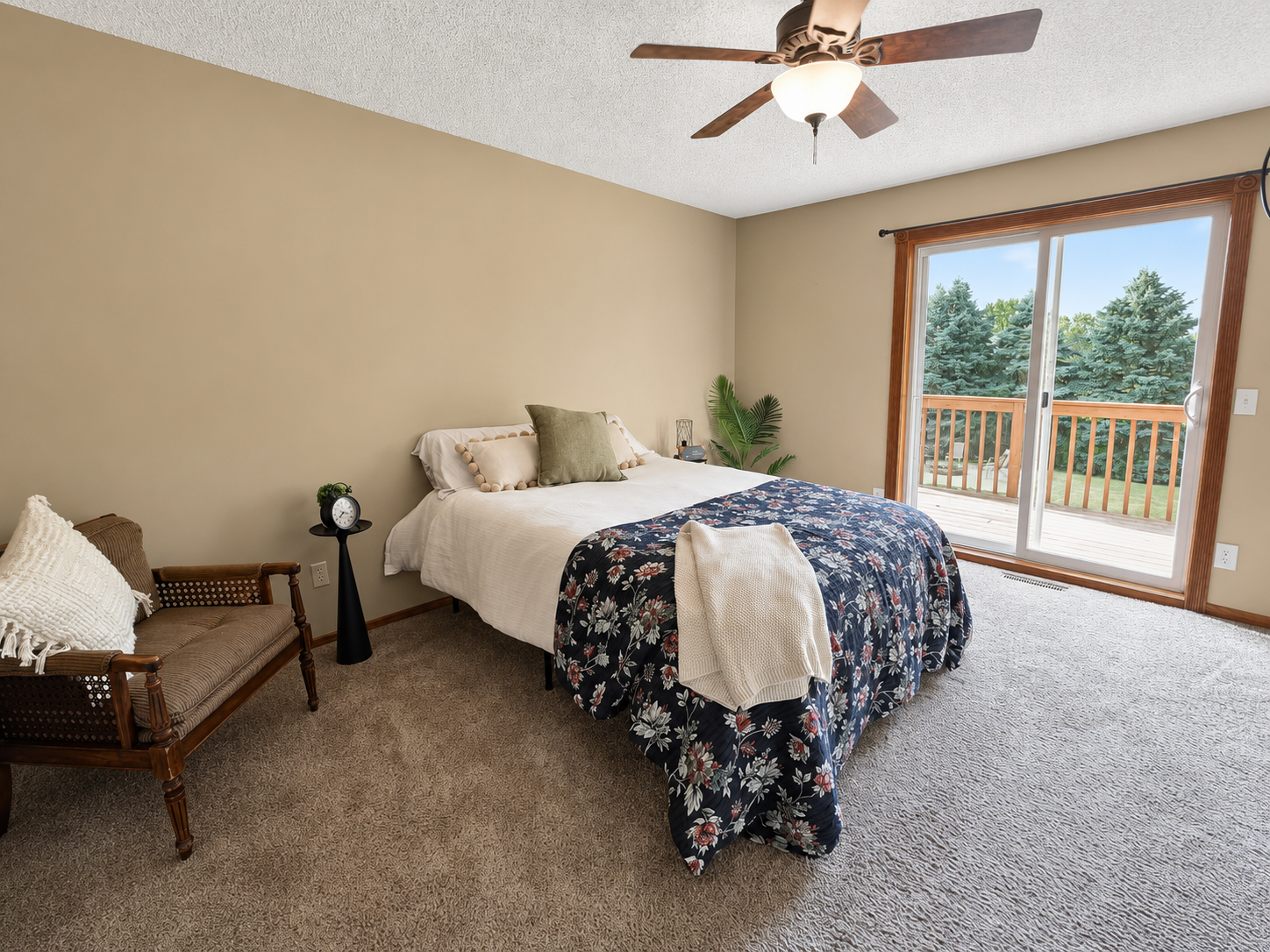 Primary Bedroom with walk out to deck Main Level