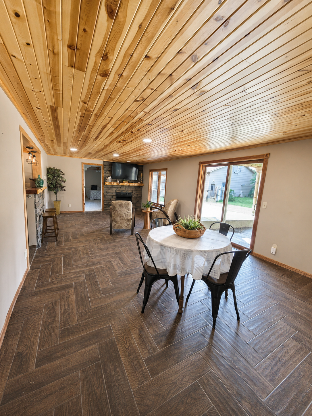 Family Room Lower Level with Walk out