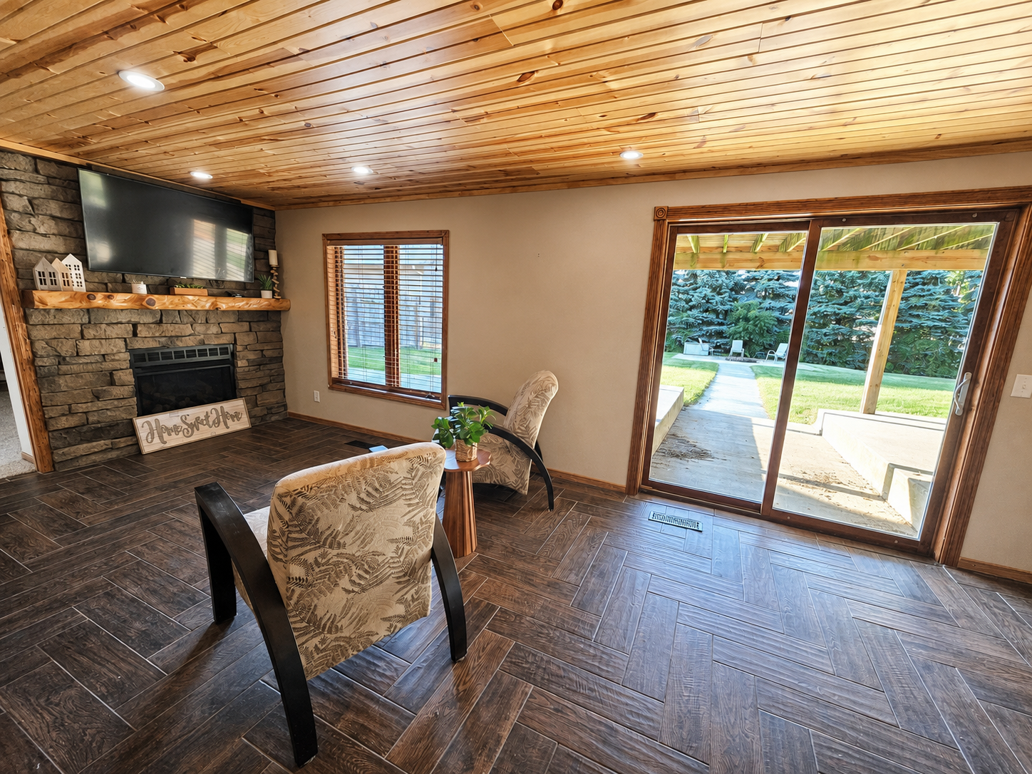 Family Room Lower Level with walk out